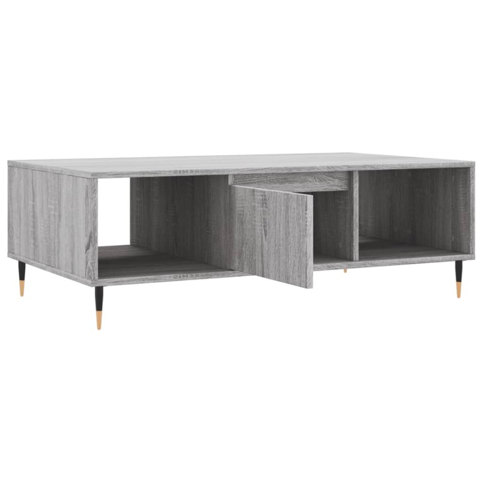 Mesa de centro madera de ingeniería gris Sonoma 104x60x35