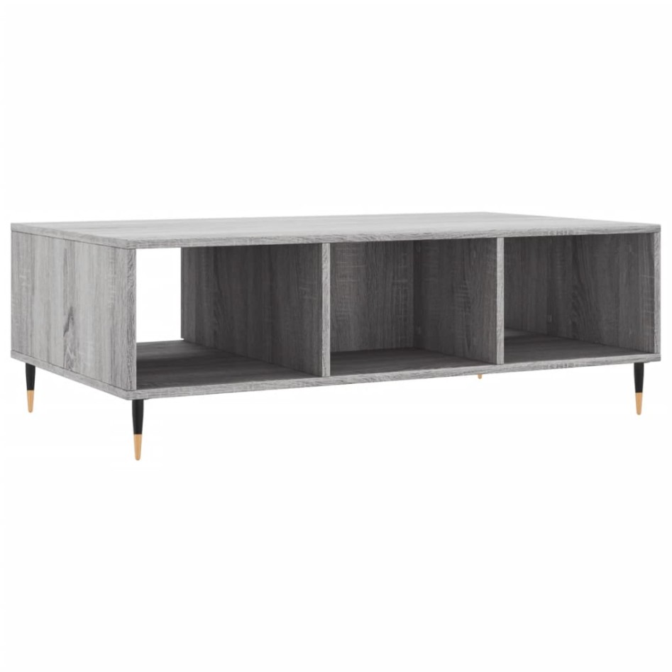 Mesa de centro madera de ingeniería gris Sonoma 104x60x35
