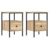 Mesitas noche 2 uds madera ingeniería roble Sonoma 34x36x50