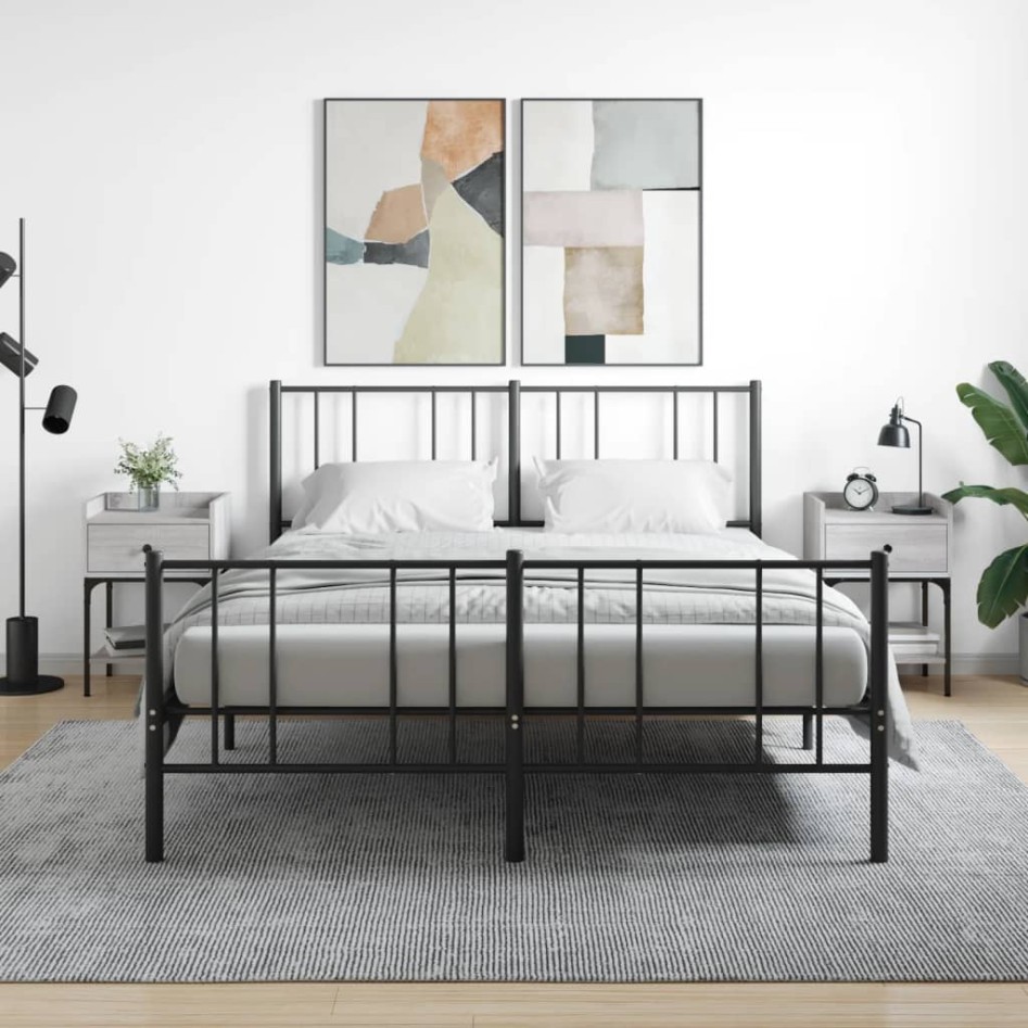 Mesitas noche 2 uds madera ingeniería gris Sonoma 40,5x31x60