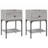 Mesitas noche 2 uds madera ingeniería gris Sonoma 40,5x31x60