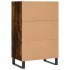 Aparador alto madera de ingeniería roble ahumado 57x35x90