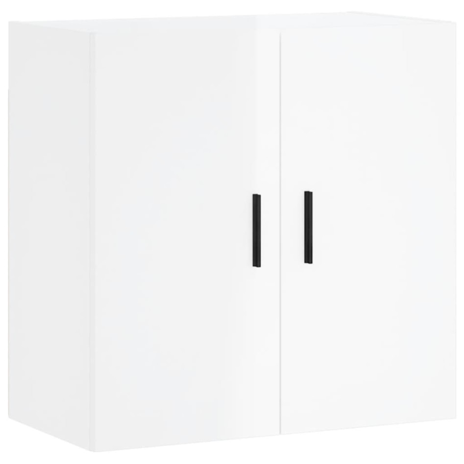 Armario de pared madera de ingeniería blanco brillo 60x31x60