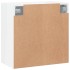 Armario de pared madera de ingeniería blanco brillo 60x31x60