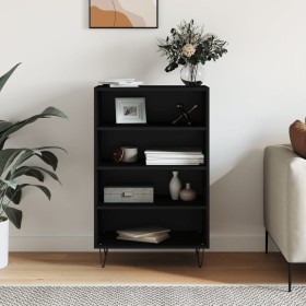 Aparador alto madera de ingeniería negro 57x35x90