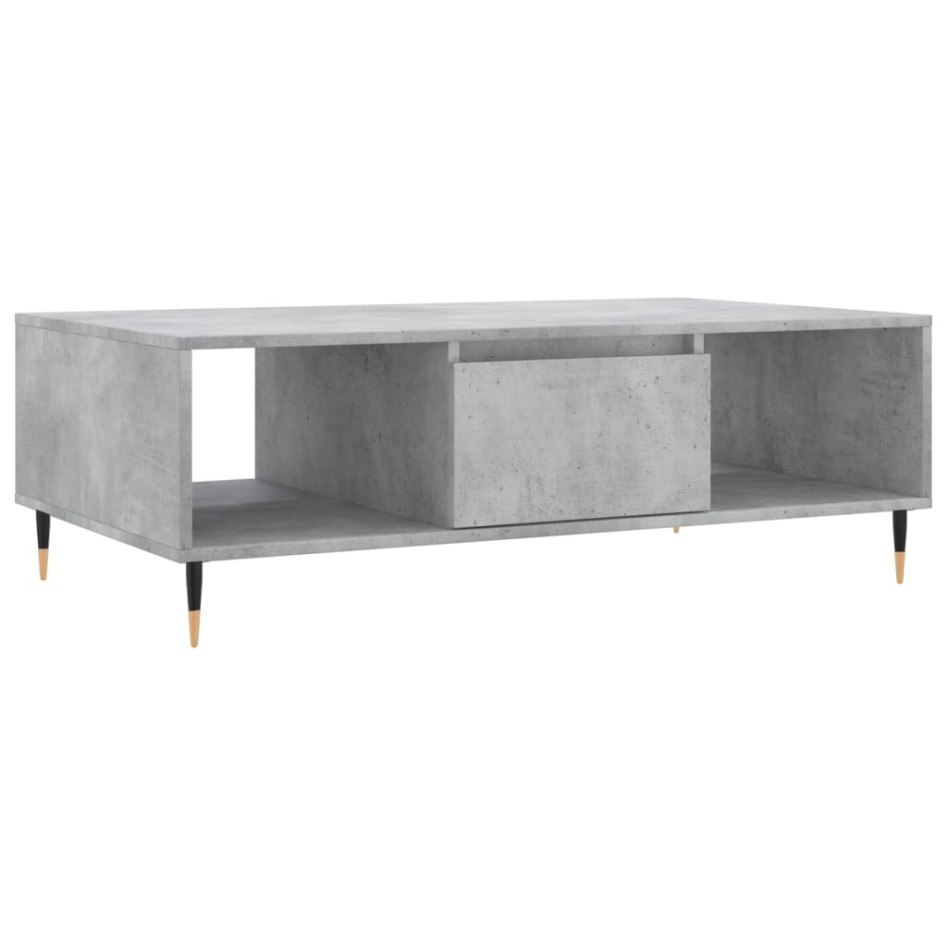 Mesa de centro madera de ingeniería gris hormigón 104x60x35