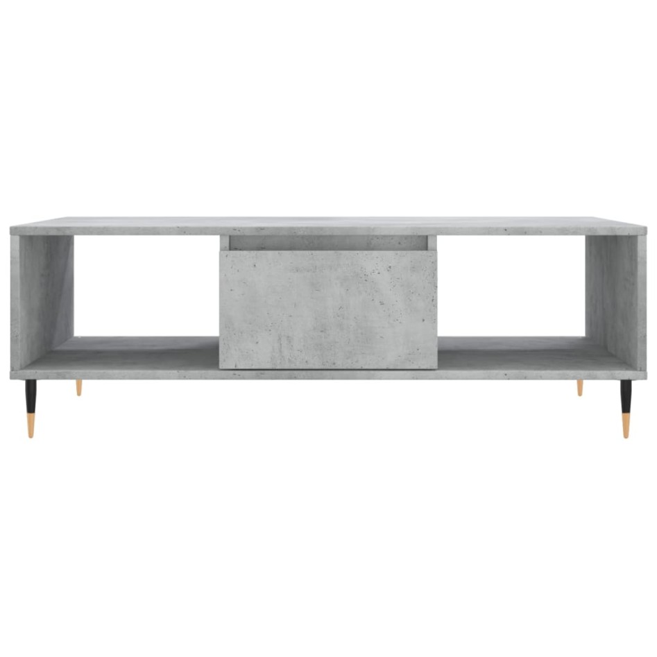 Mesa de centro madera de ingeniería gris hormigón 104x60x35