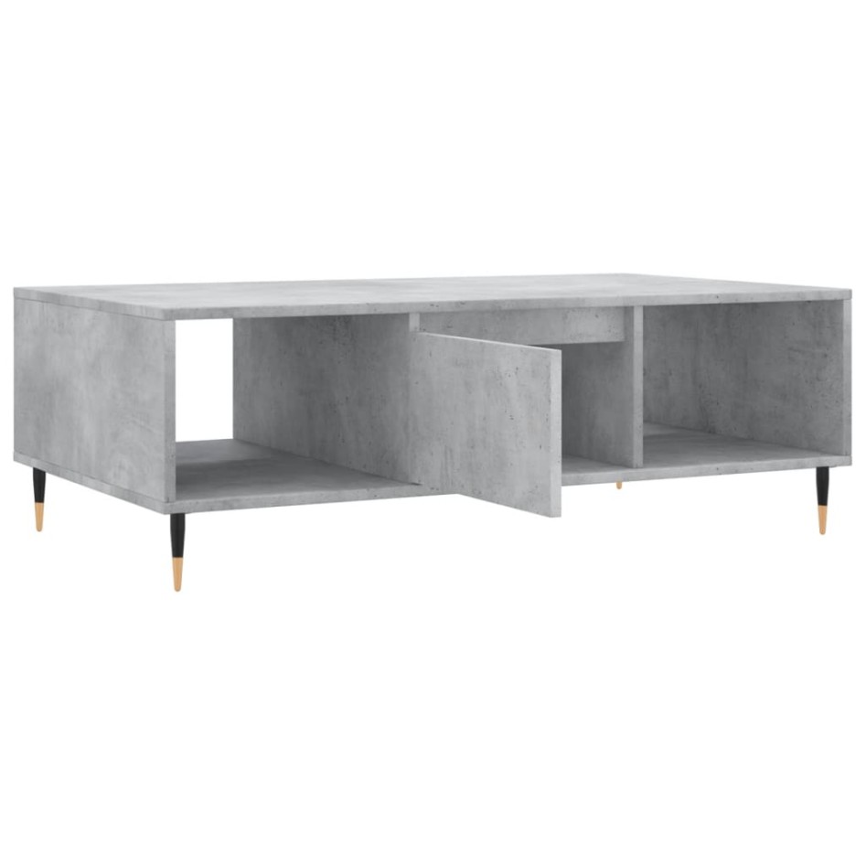 Mesa de centro madera de ingeniería gris hormigón 104x60x35