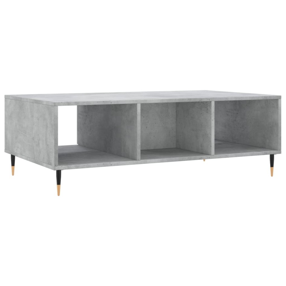 Mesa de centro madera de ingeniería gris hormigón 104x60x35