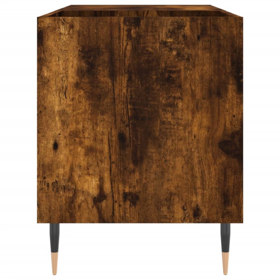 Mueble de discos madera de ingeniería roble ahumado 85x38x48