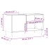 Mueble de discos madera de ingeniería roble ahumado 85x38x48
