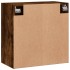 Armario de pared madera de ingeniería roble ahumado 60x31x60