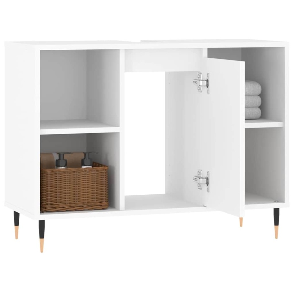 Mueble de baño madera de ingeniería blanco 80x33x60