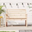 Banco de jardín madera maciza de pino 109x48x91,5 cm