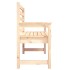 Banco de jardín madera maciza de pino 109x48x91,5