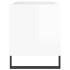 Mueble de discos madera de ingeniería blanco brillo 85x38x48