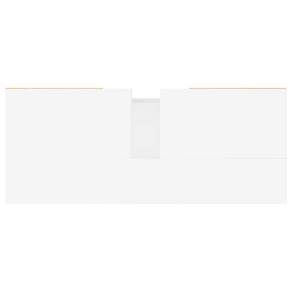 Mueble de baño madera de ingeniería blanco brillo 80x33x60