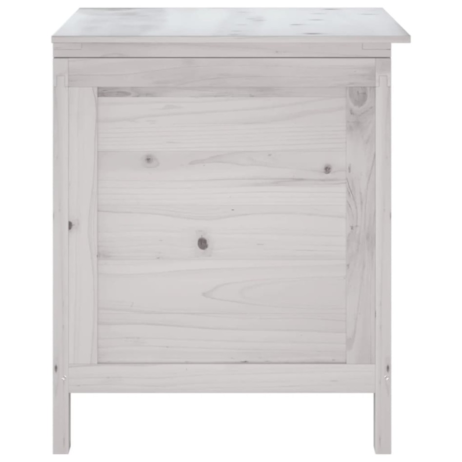 Arcón de jardín madera maciza abeto blanco 50x49x56,5