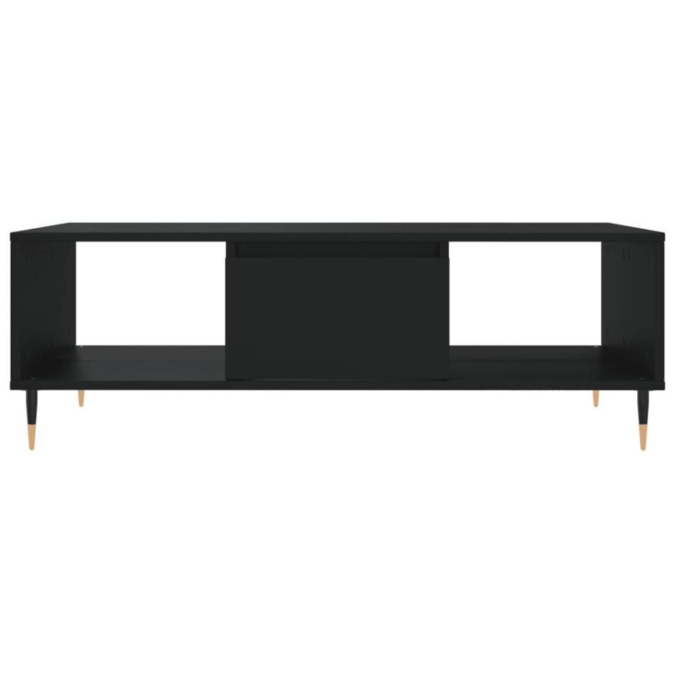 Mesa de centro madera de ingeniería negro 104x60x35