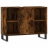 Mueble de baño madera de ingeniería roble ahumado 80x33x60