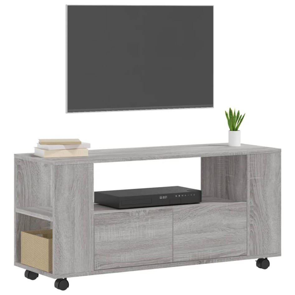 Mueble de TV madera de ingeniería gris Sonoma 102x34,5x43