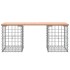 Banco jardín diseño gaviones madera abeto Douglas 103x31x42