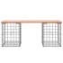 Banco jardín diseño gaviones madera abeto Douglas 103x31x42