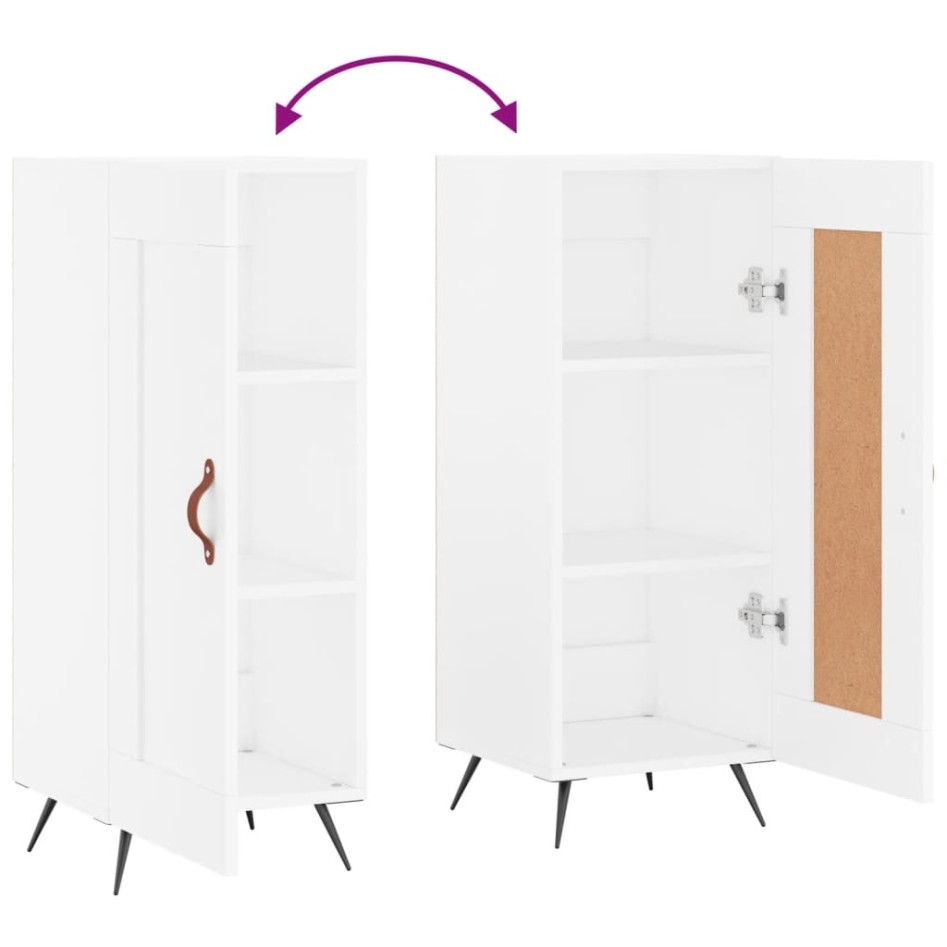 Aparador madera de ingeniería blanco 34,5x34x90