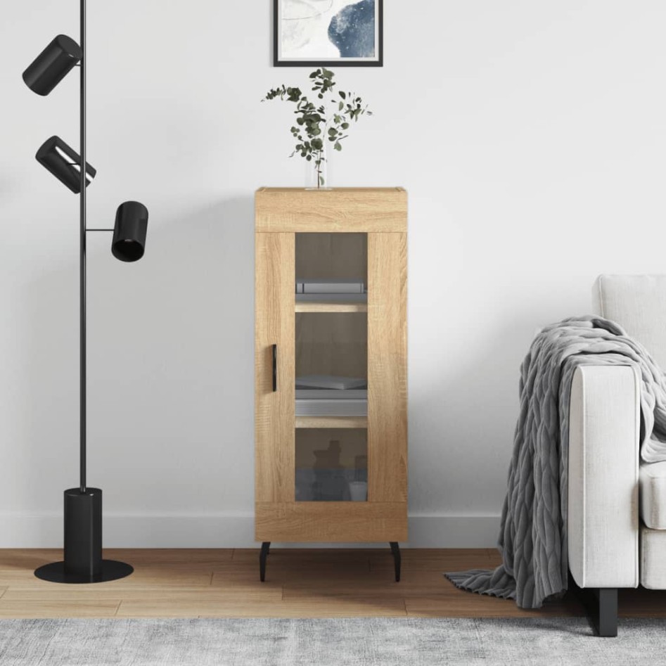 Aparador madera contrachapada color roble Sonoma 34,5x34x90