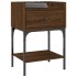 Mesita noche 2 uds madera ingeniería marrón roble 40,5x31x60