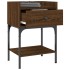 Mesita noche 2 uds madera ingeniería marrón roble 40,5x31x60