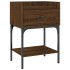 Mesita noche 2 uds madera ingeniería marrón roble 40,5x31x60