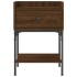 Mesita noche 2 uds madera ingeniería marrón roble 40,5x31x60