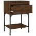 Mesita noche 2 uds madera ingeniería marrón roble 40,5x31x60