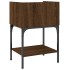 Mesita noche 2 uds madera ingeniería marrón roble 40,5x31x60