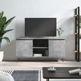 Mueble de TV madera de ingeniería gris hormigón 104x35x50