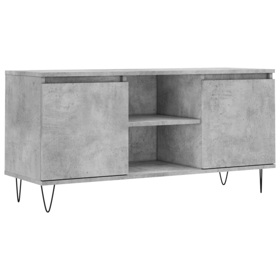 Mueble de TV madera de ingeniería gris hormigón 104x35x50