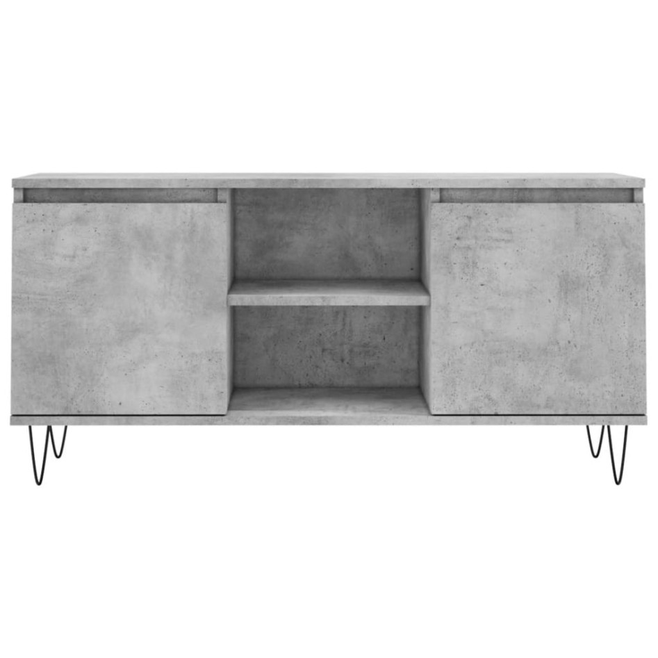 Mueble de TV madera de ingeniería gris hormigón 104x35x50