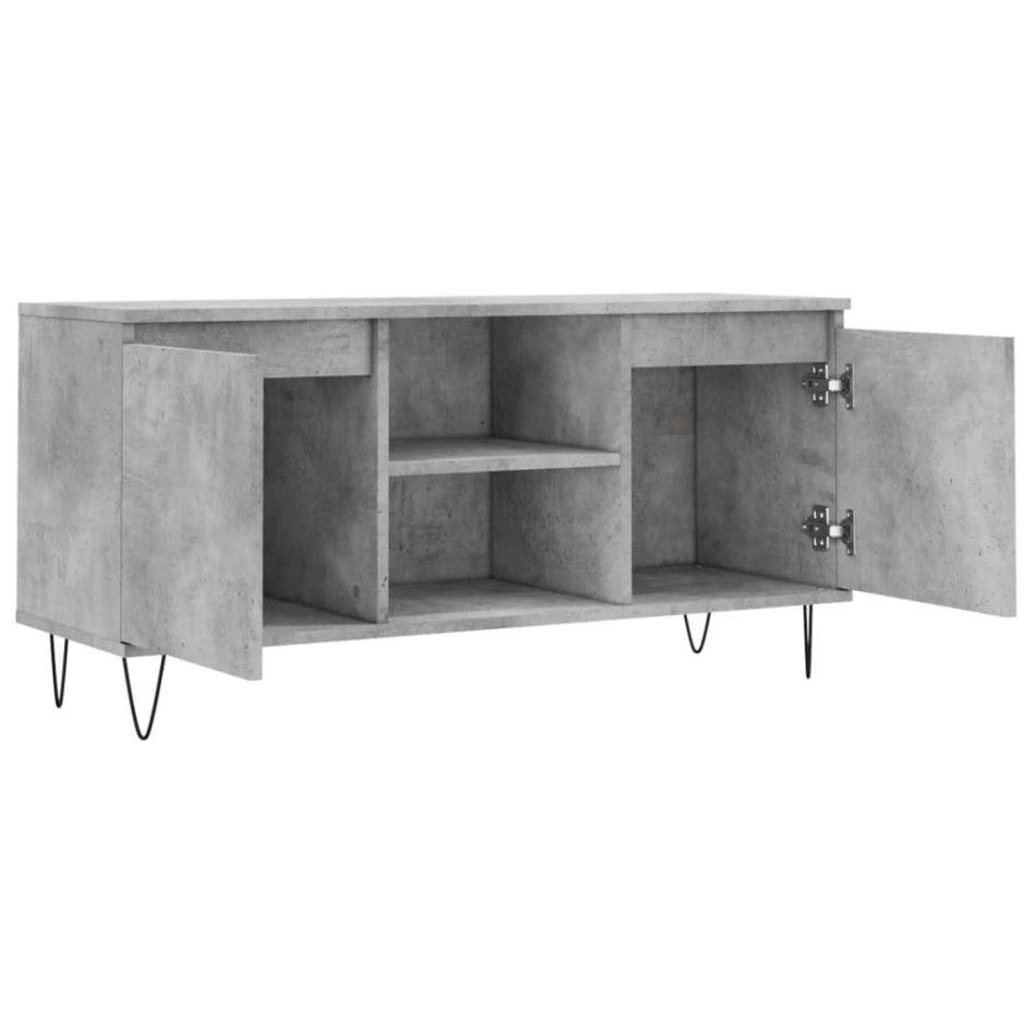Mueble de TV madera de ingeniería gris hormigón 104x35x50