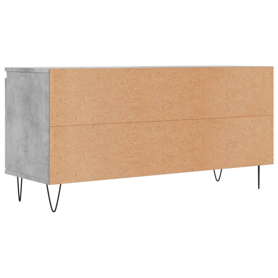 Mueble de TV madera de ingeniería gris hormigón 104x35x50