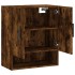 Armario de pared madera de ingeniería roble ahumado 60x31x70