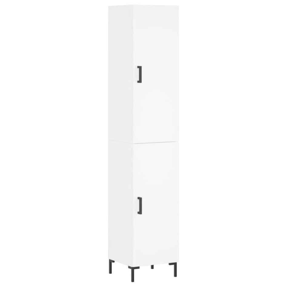 Aparador alto madera contrachapada blanco 34,5x34x180