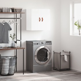 Armario de pared madera de ingeniería blanco brillo 60x31x60