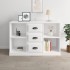 Aparador de madera contrachapada blanco 104,5x35,5x67,5