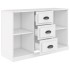 Aparador de madera contrachapada blanco 104,5x35,5x67,5