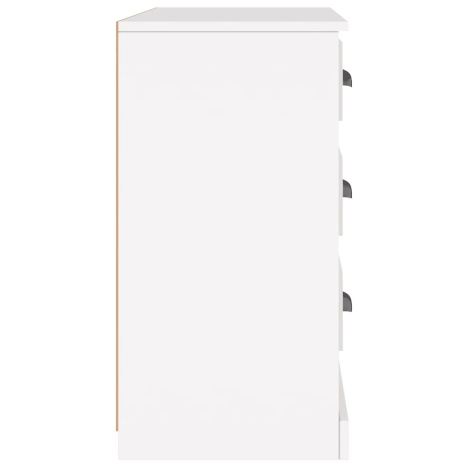 Aparador de madera contrachapada blanco 104,5x35,5x67,5