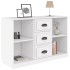 Aparador de madera contrachapada blanco 104,5x35,5x67,5