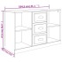 Aparador de madera contrachapada blanco 104,5x35,5x67,5