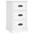 Mesita de noche madera contrachapada blanco brillo 39x39x67