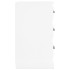 Mesita de noche madera contrachapada blanco brillo 39x39x67